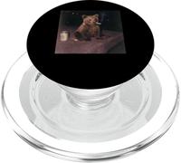 Funny Smoking Bear Cigarette Beer Gen Z Retro Cursed Meme PopSockets PopGrip for MagSafe