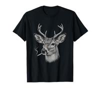 Funny Smoking Buck for Men Women Deer Smoking Cigarette T-Shirt