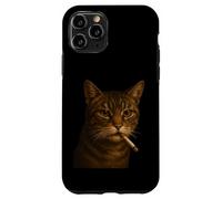 Funny Smoking Cat Cigarette Kitty Lover Gen Z Meme 2025 Men Case for iPhone 11 Pro