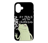 Funny Smoking Frog At Peace with Croaking Case for iPhone 16