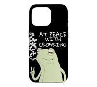 Funny Smoking Frog At Peace with Croaking Case for iPhone 16 Pro