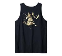 Funny Smoking Giraffe Portrait Cigarette Grunge Art On Back Tank Top