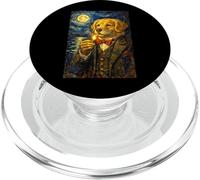 Funny Smoking Golden Retriever Artwork Vintage Dog in Suit PopSockets PopGrip for MagSafe