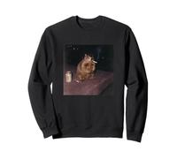 Funny Smoking Groundhog Cigarette Gen Z Retro Meme Rodent Sweatshirt