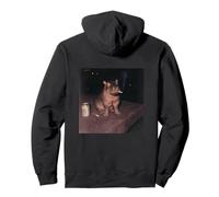 Funny Smoking Hippo Cigarette Gen Z Cursed Meme Party Animal Pullover Hoodie