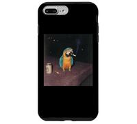 Funny Smoking Macaw Parrot Cigarette Gen Z Meme Party Bird Case for iPhone 7 Plus/8 Plus