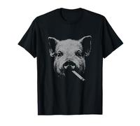 Funny Smoking Meme Pig for Men Women Pig Smoking Cigarette T-Shirt