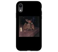Funny Smoking Mothman Cigarette Beer Gen Z Retro Cursed Meme Case for iPhone XR