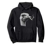 Funny Smoking Ostrich For Men Women Emu Smoking Cigarette Pullover Hoodie