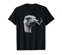 Funny Smoking Ostrich for Men Women Emu Smoking Cigarette T-Shirt