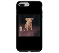 Funny Smoking Pig Cigarette Beer Gen Z Retro Cursed Meme Case for iPhone 7 Plus/8 Plus