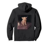 Funny Smoking Pig Cigarette Beer Gen Z Retro Cursed Meme Pullover Hoodie