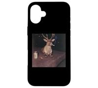 Funny Smoking Reindeer Cigarette Beer Gen Z Case for iPhone 16 Plus