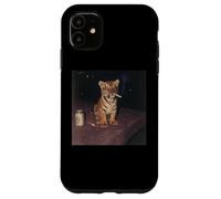 Funny Smoking Tiger Cigarette Retro Meme Gen Z Party Animal Case for iPhone 11