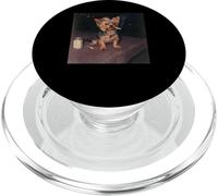 Funny Smoking Yorkshire Terrier Cigarette Beer Gen Z PopSockets PopGrip for MagSafe
