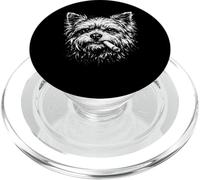 Funny Smoking Yorkshire Terrier Cigarette Gen Z Ironic PopSockets PopGrip for MagSafe