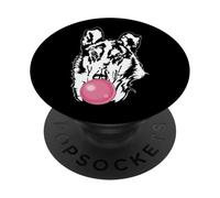 Funny Smooth Collie Portrait dog mom herding dogs PopSockets Adhesive PopGrip