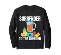 Funny Smoothie Lover Vegan Healthy Surrender to The Blender Long Sleeve T-Shirt