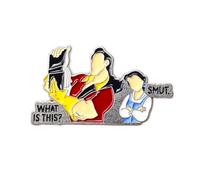Funny Smut Reader Enamel Pin, Reading Smutty Book Brooches, Fairy Tale Humor Reader Lapel Badges, Spicy Dark Romance Banned Book Club Badges Brooch, Funny Bookish Smut Humor Decoration Pin Jewelry