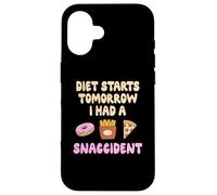 Funny Snaccident Diet Starts Tomorrow - Fries Pizza Donuts Case for iPhone 16
