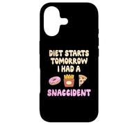 Funny Snaccident Diet Starts Tomorrow - Fries Pizza Donuts Case for iPhone 17
