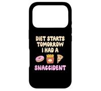 Funny Snaccident Diet Starts Tomorrow - Fries Pizza Donuts Case for iPhone 17 Pro
