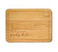 Funny Snack Board Picky Bits Wooden Chopping Board, Cheese & Charcuterie Gift, Humorous Kitchen Board for Food Lovers (Script Font, Large)