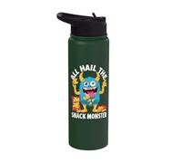 Funny Snack Monster Potato Chips Crisps Candy Kids Stainless Steel Insulated Water Bottle