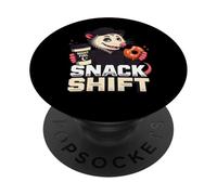 Funny Snack Shift Opossum Night Shift Graphic PopSockets Adhesive PopGrip