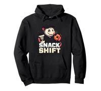 Funny Snack Shift Opossum Night Shift Graphic Pullover Hoodie