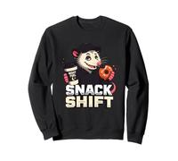 Funny Snack Shift Opossum Night Shift Graphic Sweatshirt