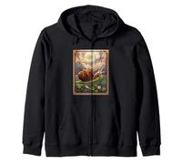 Funny Snail Design For Men Women Insect Farming Snail Lover Zip Hoodie