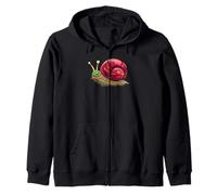 Funny Snail Design For Men Women Insect Farming Snail Lover Zip Hoodie