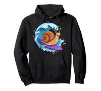 Funny Snail is surfing an ocean wave 1 - Fan Fun Pullover Hoodie