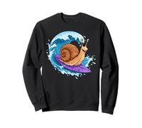 Funny Snail is surfing an ocean wave 1 - Fan Fun Sweatshirt