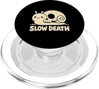 Funny Snail Skull Slow Death Cartoon Ironic Pun PopSockets PopGrip for MagSafe