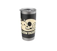 Funny Snail Skull Slow Death Pun Ironic Stainless Steel Insulated Tumbler