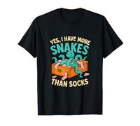 Funny Snake Drawer Graphic - More Snakes Than Socks T-Shirt