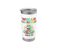 Funny Snakes World Snake Day July 16 Stainless Steel Insulated Tumbler