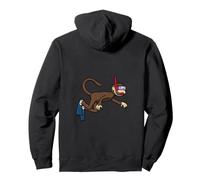 Funny Snorkeling Monkey Cartoon Design Cute Animal Scuba Pullover Hoodie