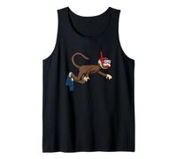 Funny Snorkeling Monkey Cartoon Design Cute Animal Scuba Tank Top