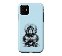 Funny Snow Monkey Japanese Macaque Meditation Onsen Spa Case for iPhone 11