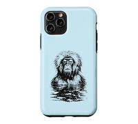 Funny Snow Monkey Japanese Macaque Meditation Onsen Spa Case for iPhone 11 Pro