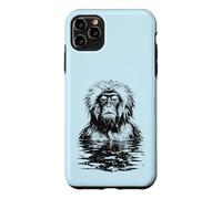 Funny Snow Monkey Japanese Macaque Meditation Onsen Spa Case for iPhone 11 Pro Max