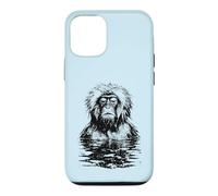 Funny Snow Monkey Japanese Macaque Meditation Onsen Spa Case for iPhone 12/12 Pro