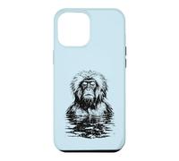 Funny Snow Monkey Japanese Macaque Meditation Onsen Spa Case for iPhone 12 Pro Max