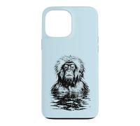 Funny Snow Monkey Japanese Macaque Meditation Onsen Spa Case for iPhone 13 Pro Max