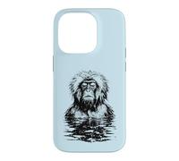 Funny Snow Monkey Japanese Macaque Meditation Onsen Spa Case for iPhone 14 Pro