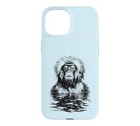 Funny Snow Monkey Japanese Macaque Meditation Onsen Spa Case for iPhone 15