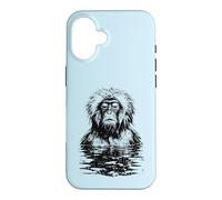 Funny Snow Monkey Japanese Macaque Meditation Onsen Spa Case for iPhone 16